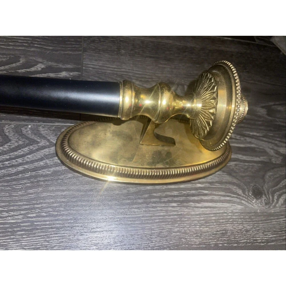 Vintage Brass Wall Sconce Candle Holder French Empire Style Black & Gold 17”Tall